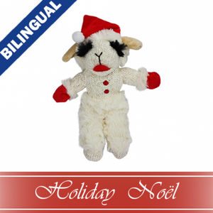 Multipet™ Holiday Lamb Chop® Standing with Santa Hat 8" Dog Toy