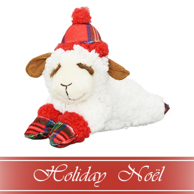 Multipet™ HOLIDAY Lamb Chop® Red Plaid Dog Toy