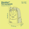 Sherpa® Elevation™ Pet Backpack for Cats & Dogs Blue Medium (NEW)