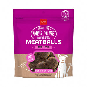 Cloud Star® Wag More, Bark Less® Grain Free Meatballs Lamb Recipe Dog Treat 14 oz SALE