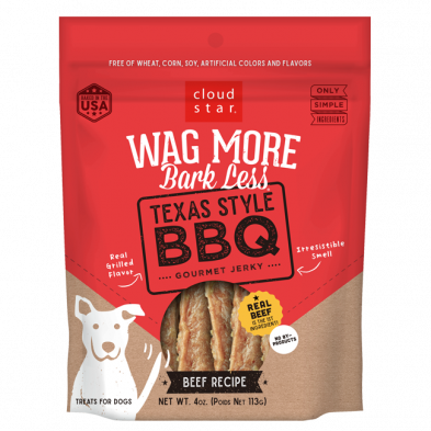 Cloud Star® Wag More, Bark Less® Texas Style BBQ Gourmet Jerky Dog Treat 10 oz SALE