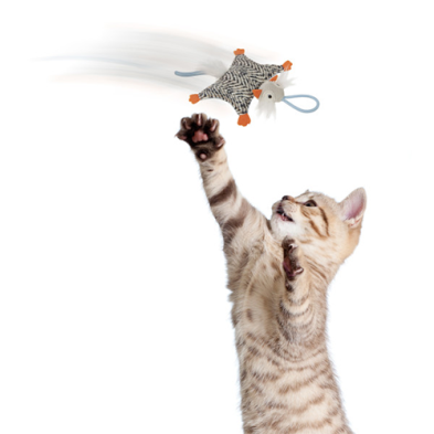 Instincts by SmartyKat® Soarin' Squirrel™ HappyNip® Silvervine & Catnip Crinkle Plush Launch and Chase Cat Toy