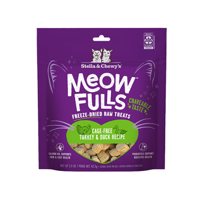 Stella & Chewy's® Meowfulls™ Cage-Free Turkey & Duck Recipe Freeze-Dried Raw Cat Treats 1.5oz