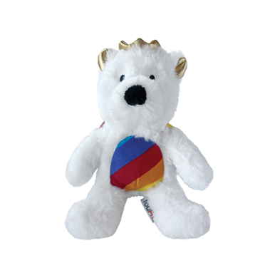 foufouBRANDS™ fouFIT™ One Love Plush Bear Dog Toy