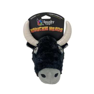 Spunky Pup® Knuckleheads Bull 2-in-1 Dog Toy