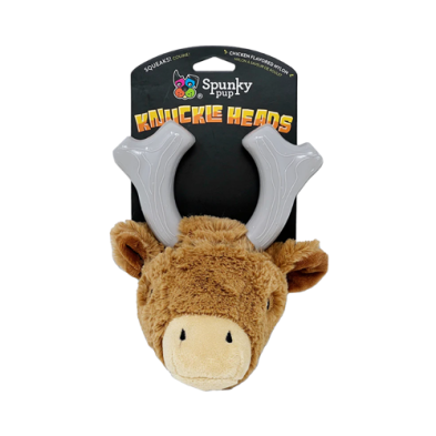 Spunky Pup® Knuckleheads Deer 2-in-1 Dog Toy