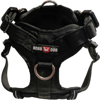 Boss Dog® Boss Tactical™ Black Harness with Boss Clips