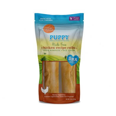 Canine Naturals® PUPPY Hide Free Chicken Recipe Sticks for Puppies 7" Roll (2 Pack)