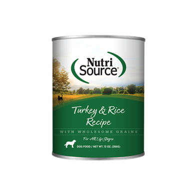 NutriSource® Turkey & Rice Recipe with Wholesome Grains Wet Dog Food 13oz (NEW) SALE