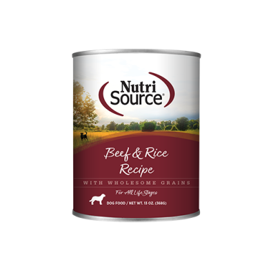 NutriSource® Beef & Rice Recipe with Wholesome Grains Wet Dog Food 13oz