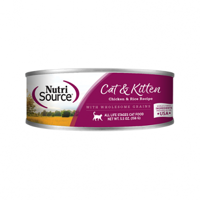 NutriSource® Chicken & Rice Formula Wet Cat Food 5.5 oz SALE