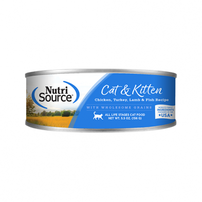 NutriSource® Chicken, Turkey, Lamb & Fish Formula Wet Cat Food 5.5 oz SALE