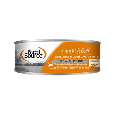 NutriSource® Lamb & Lamb Liver Select Grain Free Wet Cat Food 5.5 oz SALE