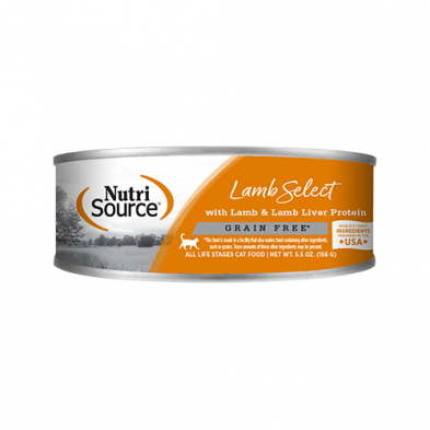 NutriSource® Lamb & Lamb Liver Select Grain Free Wet Cat Food 5.5 oz (NEW) SALE