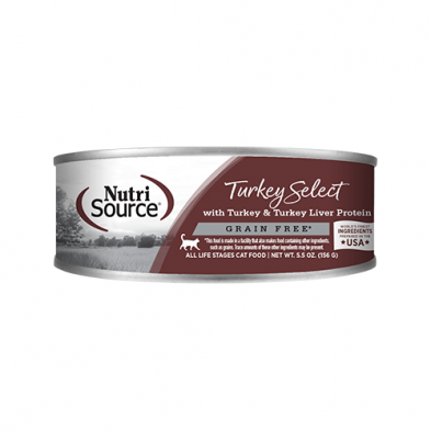 NutriSource® Turkey & Turkey Liver Select Grain Free Wet Cat Food 5.5 oz SALE