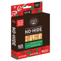 Earth Animal® No-Hide® HOLIDAY Holiday Feast Recipe Stix Natural Rawhide Alternative Dog & Cat Chews (20 Pack)