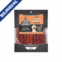 THE BUTCHER'S COMPANION Sausage Sticks Pork Recipe Real Meat Dog Treats 250g