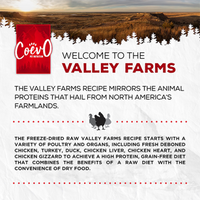 CoevO™ The Hinterlands Valley Farms Freeze-Dried Chicken, Turkey & Duck Recipe for Dogs 1lb (NEW)