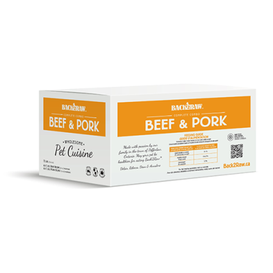 Back2Raw™ Complete Beef Recipe & Pork Blend Frozen Dog Food 12 lbs (NEW)
