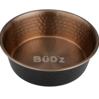 Bud'z Stainless Steel Bowl in Hammered Interior Gold