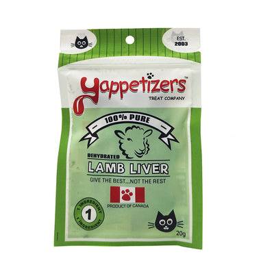 Yappetizers Dehydrated Cat Treat - Lamb Liver (NEW)