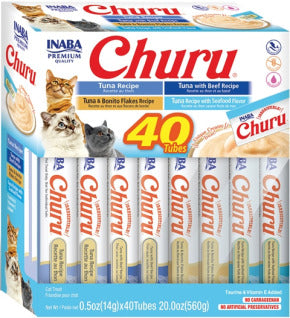 Inaba Cat Churu Purées Variety Pack (40) Tuna Recipes