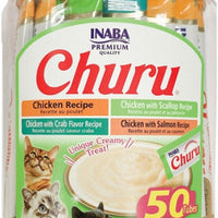 Inaba Cat Churu Purées - Variety Pack (50) - Chicken Seafood Recipes