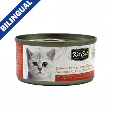 Kit Cat® Deboned Tuna & Salmon Toppers Wet Cat Food 24 x 80gm