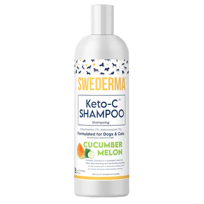 SWEDERMA Therapeutic KETO-C Shampoo for Dogs & Cats (Cucumber Melon)