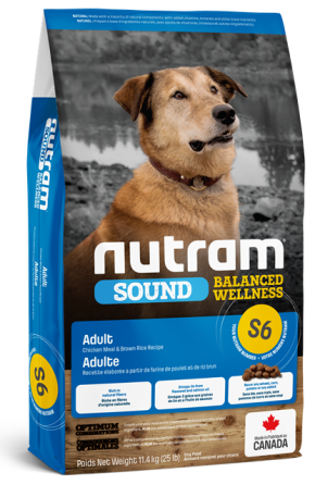 Nutram Dog Sound Balanced Wellness S6 Adult Dog Chicken Meal & Brown Rice Recipe