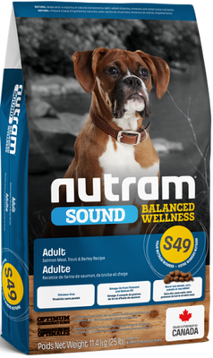 Nutram Dog Sound Balanced Wellness S49 Adult Dog Salmon Recipe