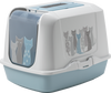 Moderna Trendy Cat Hooded Litter Pan Maasai (Duck Egg Blue - Cat Pattern)