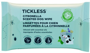TICKLESS® Citronella Dog Wipes Natural Insect Wipes