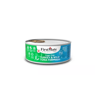 FirstMate Grain Free 50-50 Blend Turkey-Tuna Blend Cat Can 156g (NEW)