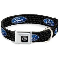 Buckle - Down Seat Belt Buckle Collar – Ford Oval Black/Silver