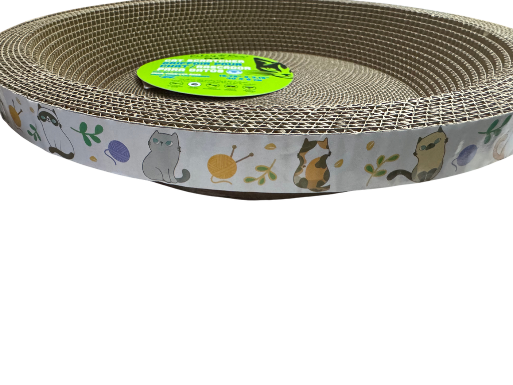 Riley & Rex Round Corrugataed Cardboard Cat Scratcher (NEW)