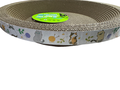 Riley & Rex Round Corrugataed Cardboard Cat Scratcher (NEW)