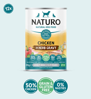 Adult Dog Grain & Gluten Free Chicken in a Herb Gravy 390g