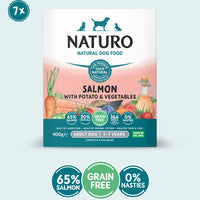 Naturo Pet Foods – Naturo Canine Grain Free Salmon & Potato with Veg – 400gram