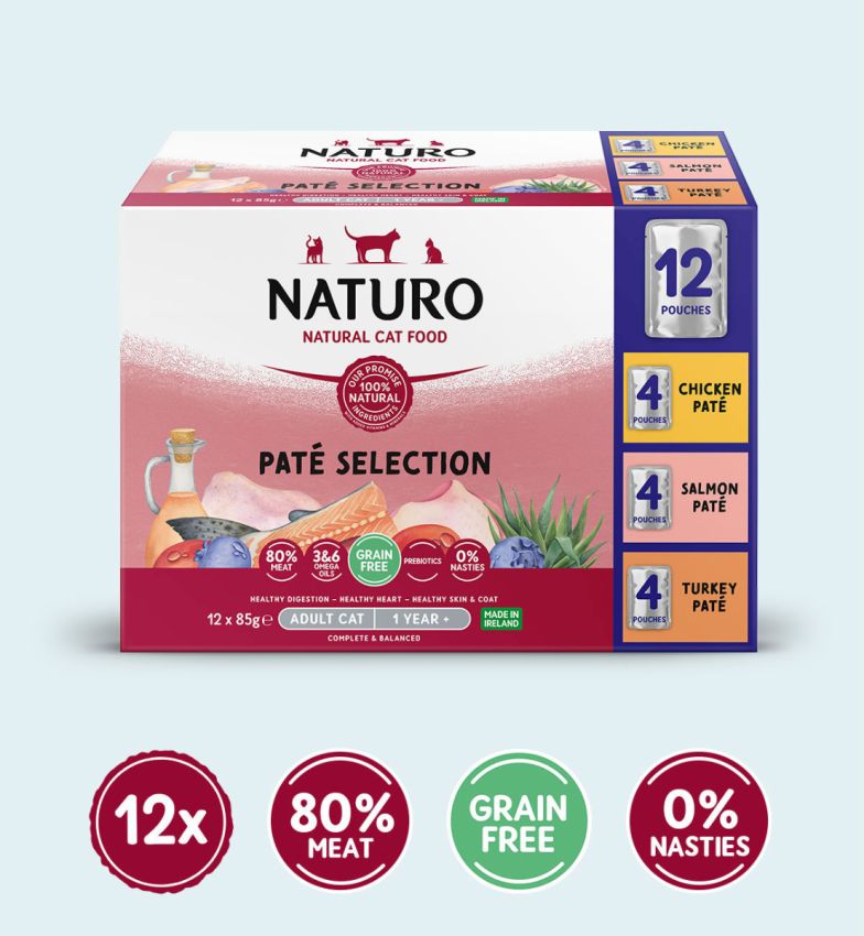 Naturo Cat Paté 85g pouch Variety 12 pack