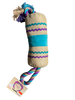 Chomper Boho Burlap Squeak Rope Tug SALE