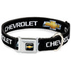 Buckle Down  Seat Belt Buckle Collar – Chevy Bowtie Black/Gold Logo