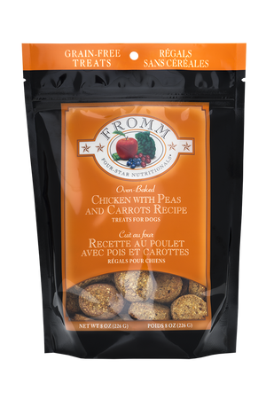 Fromm Four Star Grain-Free Dog Treats Chicken with Peas & Carrots 8oz