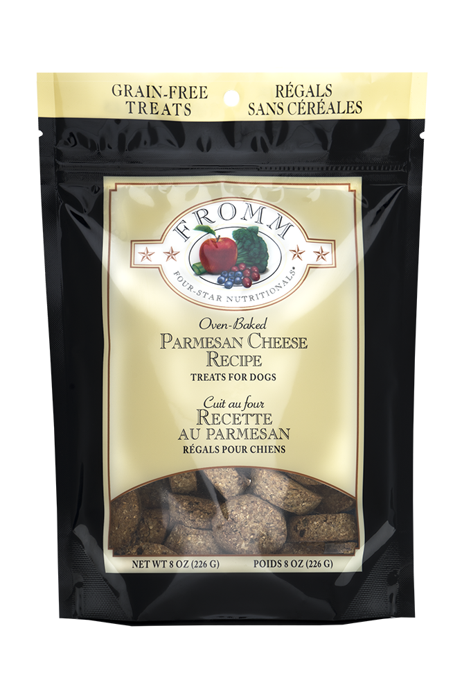 Fromm Four Star Grain-Free Dog Treats Parmesan Cheese Recipe 8oz