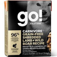 Go! Carnivore Grain Free Shredded Lamb Wild Boar Dog 12.5oz