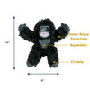 Tall Tails Plush Gorilla with Squeaker & Interior Rope Body Toy – 14”