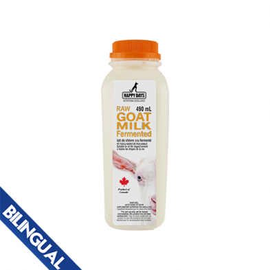 Happy Days Raw Fermented Goat Milk 490 ml Frozen for Dogs & Cats