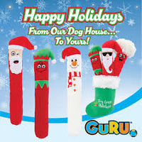 GURU® Fry Guys™ HOLIDAY 'Snowy' Large Dog Toy