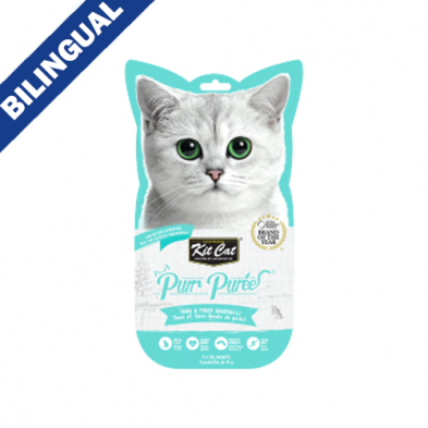 Kit Cat® Purr Purées® Tuna & Fiber (Hairball) Cat Treat 4 x 15gm