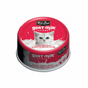 Kit Cat® goat milk gourmet Boneless Chicken Shreds & Smoked Fish Flakes with Goat Milk Wet Cat Food 70gm